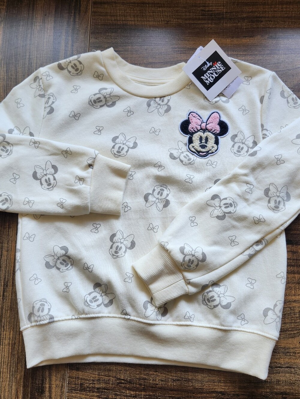 Disney Minnie Mouse Girl's Sweater Size 6 Cream